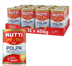 Mutti Crushed Tomatoes Polpa – Premium Italian Canned Tomatoes, Fresh Taste for Sauces and Cooking, Vegan & Gluten Free, 14 oz Cans (Pack of 12) - Real Prime Deals