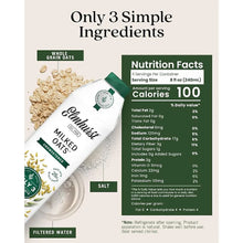 Elmhurst Milked Oats unsweetened oat milk with whole grain oats, salt, filtered water — 100 calories per serving