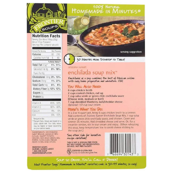 Frontier Soup Arizona Enchilada Soup Mix, Authentic Southwest Flavor, Easy to Prepare, Hearty & Spicy Blend, 5.75 oz - Real Prime Deals