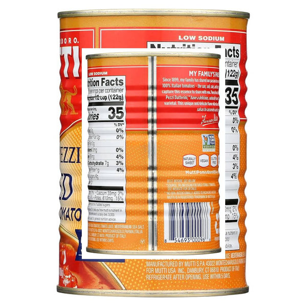 Mutti Diced Baby Roma Tomatoes, Italian Canned Diced Tomatoes, Vegan, Gluten Free & Non-GMO, 14 oz, 6 Pack