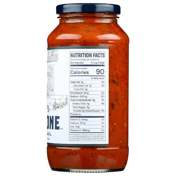 Carbone Pasta Sauce Tomato Basil, 24 oz