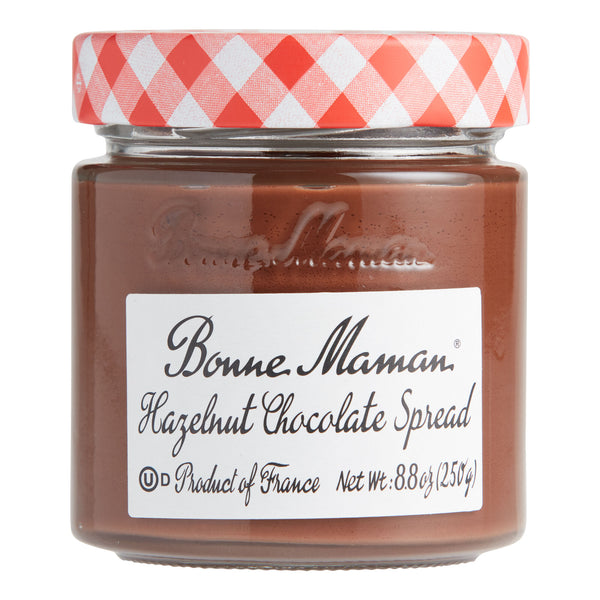 Bonne Maman Chocolate Hazelnut Spread, Rich Cocoa & Roasted Hazelnuts, 8.8 oz (250 g) Glass Jar