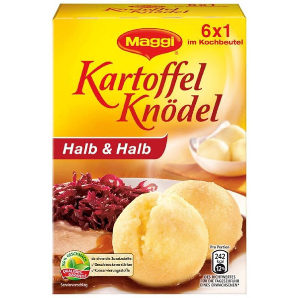 Maggi Potato Dumplings in Cooking Bag – Traditional European Style Dumpling Mix, Easy Boil Preparation, Includes 6 Dumplings