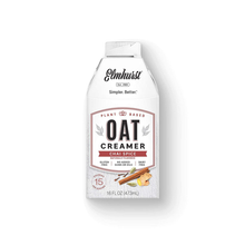 Elmhurst 1925 Chai Spice Oat Creamer - 16 Ounce Dairy-Free, Vegan, Kosher, Low Sugar, Shelf Stable Creamer Made with Oat Grains & Chai Spice for Healthier, Simpler Plant Based Alternatives