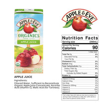 Apple & Eve Organics Apple Juice, 6.75 fl oz (200 ml), 8 Count – Organic 100% Apple Juice Boxes