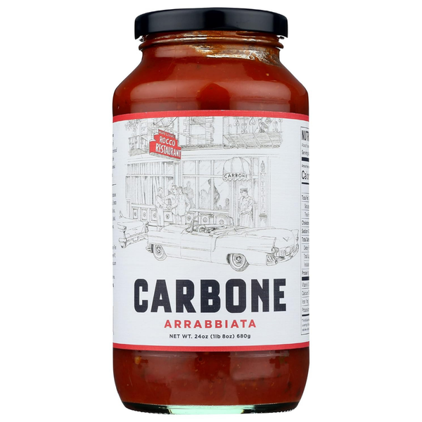 Carbone Arrabbiata Pasta Sauce, 15 oz – Spicy Italian Tomato Sauce by Carbone – Authentic Recipe with Red Chili & Garlic, No Added Sugar, Gluten-Free