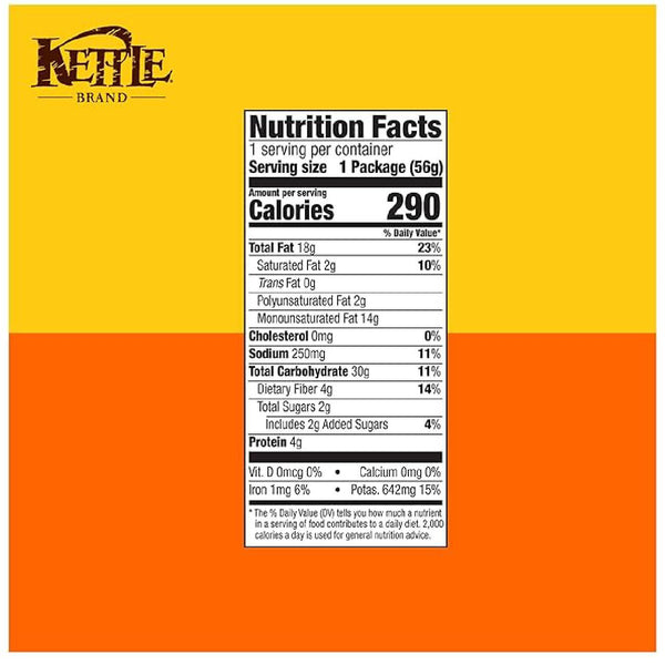 Kettle Brand Backyard Barbeque Kettle Chips, 2 oz Snack Bag, Kettle-Cooked Potato Chips with Smoky BBQ Flavor
