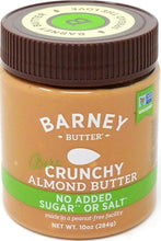 Barney Butter Bare Crunchy Almond Butter, 10 oz jar front label