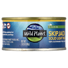Wild Planet Skipjack Solid Light Wild Tuna in Olive Oil, 2.82 oz - nutrition facts