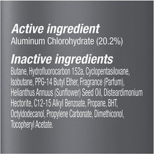 Dove Men+Care Clean Comfort Antiperspirant Spray 150ml - back label ingredients directions