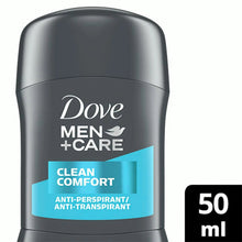 Dove Men+Care Clean Comfort Stick Antiperspirant 50ml - men's alcohol-free deodorant