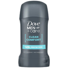 Dove Men+Care Clean Comfort Stick Antiperspirant 50ml - men's alcohol-free deodorant