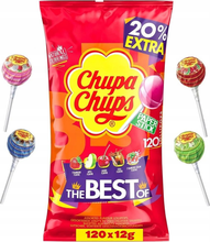 Chupa Chups The Best Of assorted lollipops 120 count 50.8 oz bag front