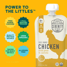 Serenity Kids Free Range Chicken with Peas & Carrots Baby Food Pouch – 3.5 oz