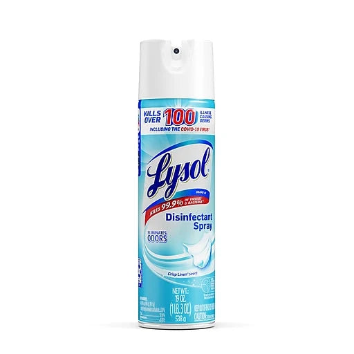 Lysol Disinfectant Spray 19 oz - crisp linen aerosol spray