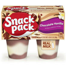 Snack Pack Chocolate Vanilla pudding cups 4-pack made with real milk