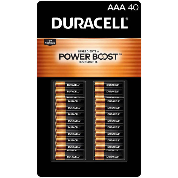 Duracell CopperTop AAA Alkaline Batteries - Long Lasting, All-Purpose Triple A Battery for Household and Business 40 Count