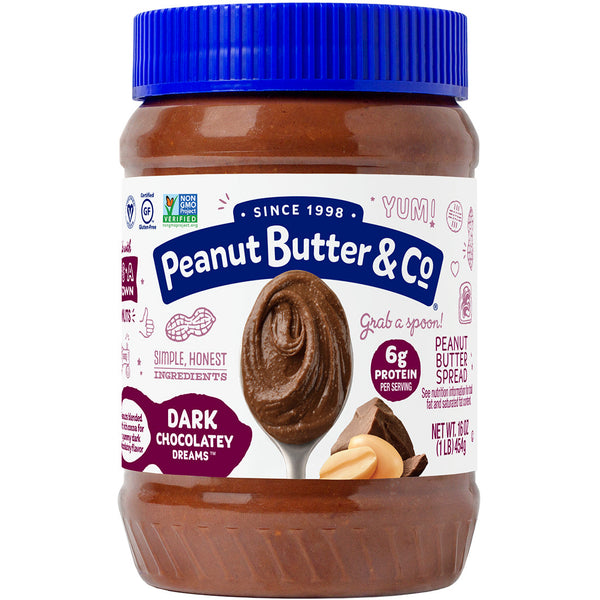 Peanut Butter & Co. Dark Chocolatey Dreams Peanut Butter, Rich Cocoa Flavor, 16 oz Jar