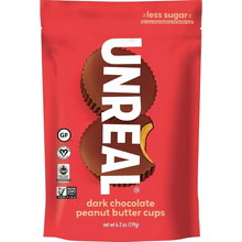UNREAL Dark Chocolate Peanut Butter Cups 4.2 oz - front of bag