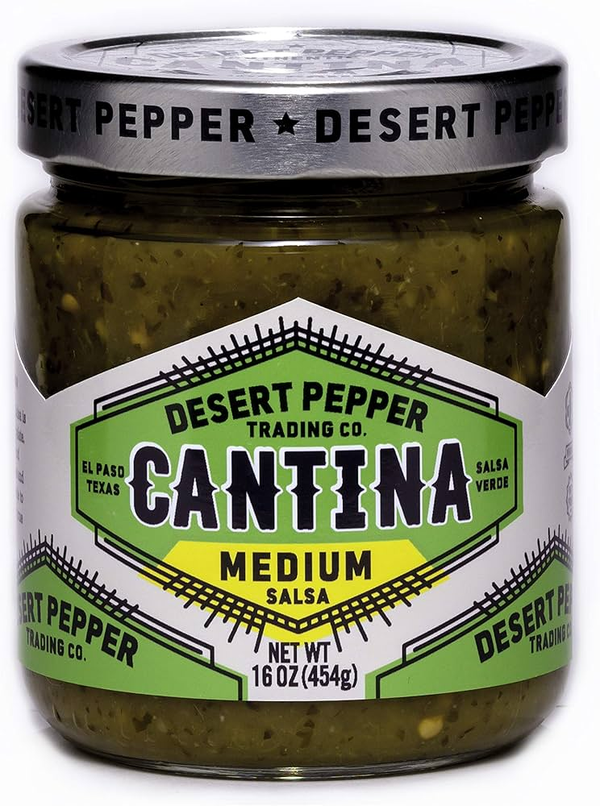 Desert Pepper Cantina Medium Salsa Verde, 16 oz glass jar