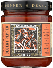 Jar of Desert Pepper Authentic Salsa Diablo Hot, 16 oz