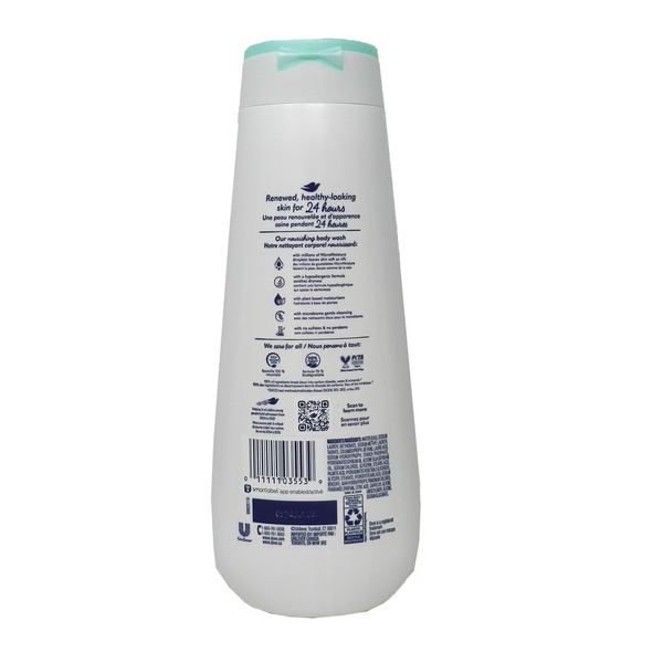 Dove Sensitive Skin Hypoallergenic Body Wash 23 fl oz back label