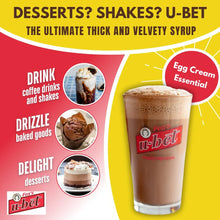 Fox's U-Bet chocolate syrup for shakes, desserts, and baked goods — thick, velvety, egg cream essential