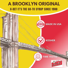 Fox's U-Bet syrup, Brooklyn original since 1900, made in USA, kosher, time tested