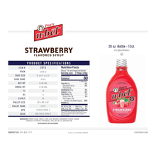 FOX'S U-BET Syrup Bottle, Kosher Certified, Brooklyn Original, Fat Free (1-Pack, Strawberry)