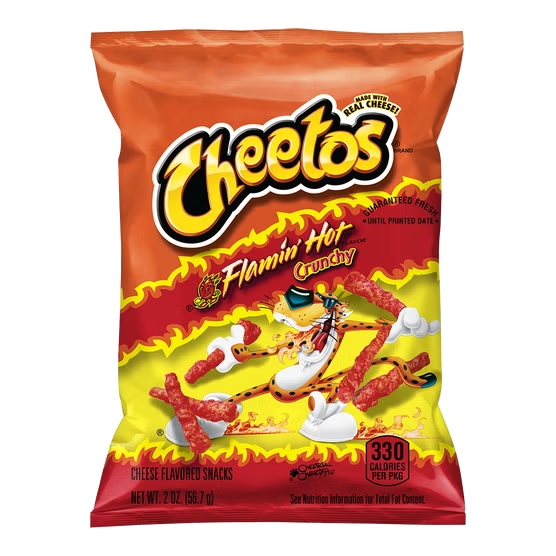 Cheetos Flamin' Hot Crunchy Snacks 2 oz individual snack bag