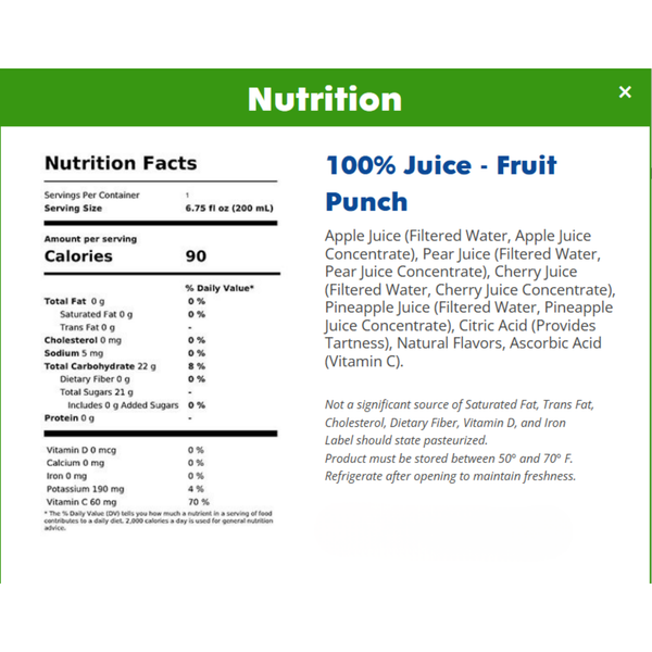 Apple & Eve Fruit Punch, 6.75 Fluid-oz., Pack of 8