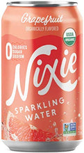 Nixie Sparkling Water Grapefruit, 12 fl oz Can, 0 Calories, USDA Organic