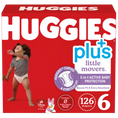 Huggies Plus Little Movers Size 6 126 count diaper box