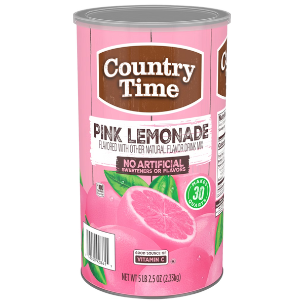 Country Time Pink Lemonade Drink Mix 82.5 oz — Makes 30 Quarts