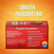 Thé noir English Breakfast de Twinings, sachets de thé emballés individuellement, 20 unités, saveur corsée et robuste, thé noir caféiné, à déguster chaud ou glacé