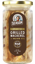 Season Brand Skinless & Boneless Grilled Mackerel in Olive Oil – 9.17 oz Glass Jar