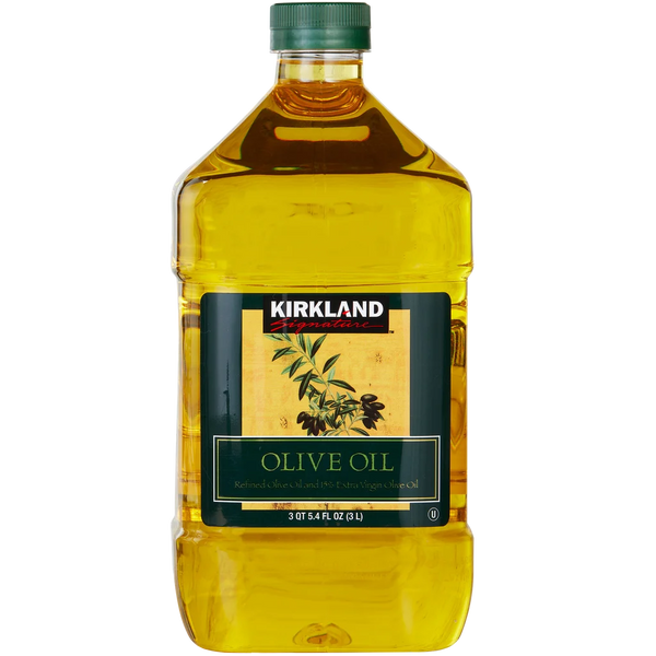 Kirkland Signature Olive Oil 3L (101.4 fl oz) – Refined & 15% Extra Virgin Blend, Kosher