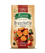 Maretti Oven Baked Bruschette Chips, Tomato Olives & Oregano, 5 oz (142g), All Natural, No Artificial Colors