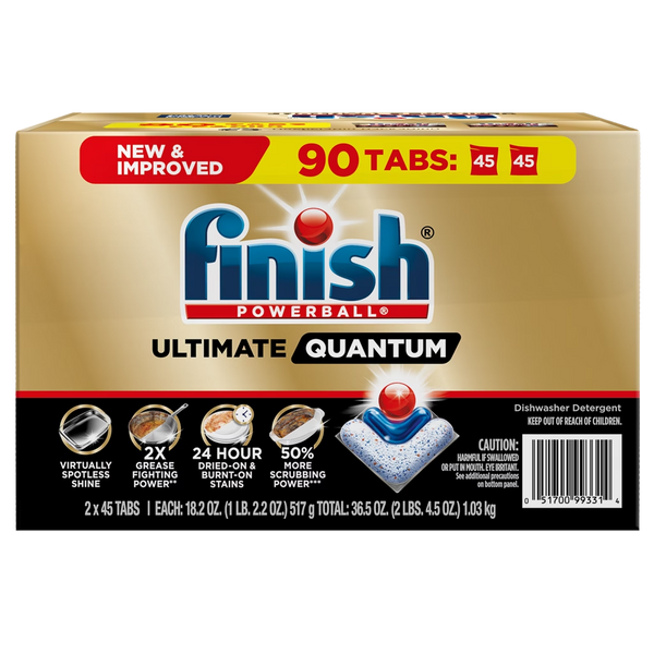 Finish Powerball Ultimate Quantum Dishwasher Tabs 90 ct