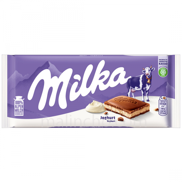 Milka Joghurt Chocolate Bar 100g | 100% Alpine Milk, Imported