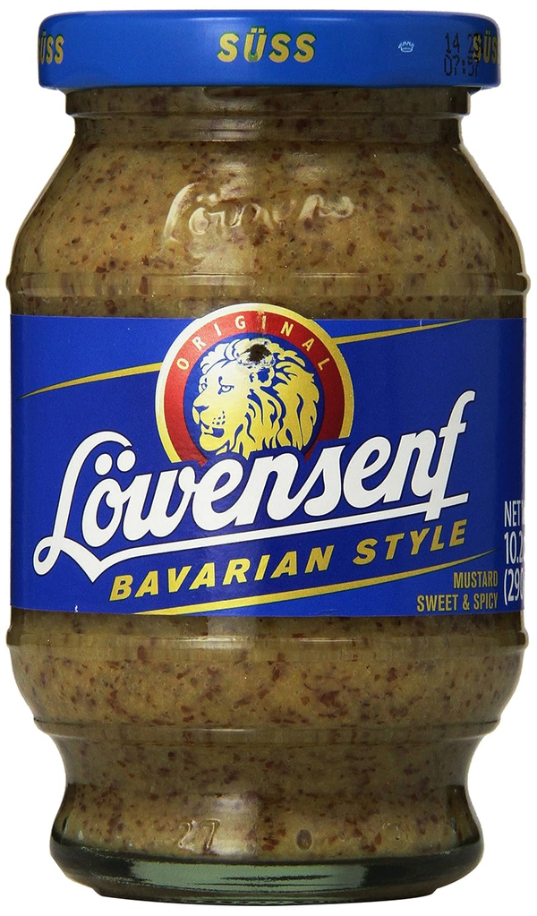 Lowensenf Bavarian Style Mustard 10.2oz | Sweet & Spicy, Imported from Germany