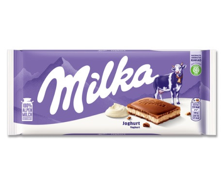 Milka Joghurt Chocolate Bar 100g | 100% Alpine Milk, Imported