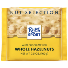 Ritter Sport Nut Selection White Chocolate with Whole Hazelnuts, 3.5 oz (100g)