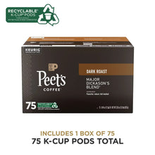Peet's Coffee Major Dickason's Blend Dark Roast K-Cup Pods, 75 CT (2.03 LBS) - Real Prime Deals
