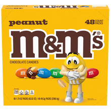 M&M's Peanut Chocolate Candies 48-Count Box, 83.52 oz