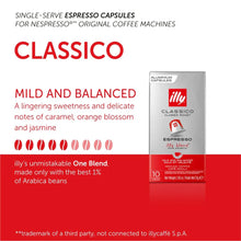 Illy Classico espresso capsules for Nespresso, 10 pack, mild and balanced coffee notes
