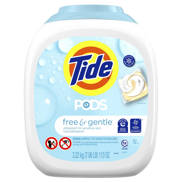 Tide PODS Free & Gentle Laundry Detergent Pacs 152 ct 113 oz