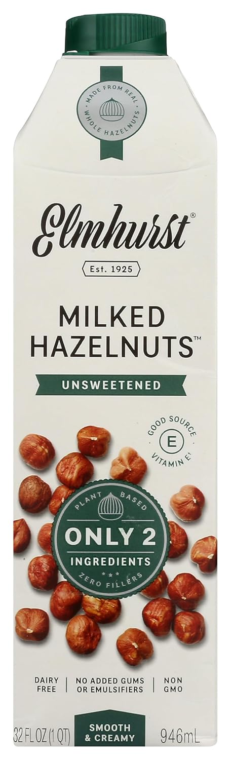 Elmhurst 1925 Unsweetened Milked Hazelnuts – 32 oz