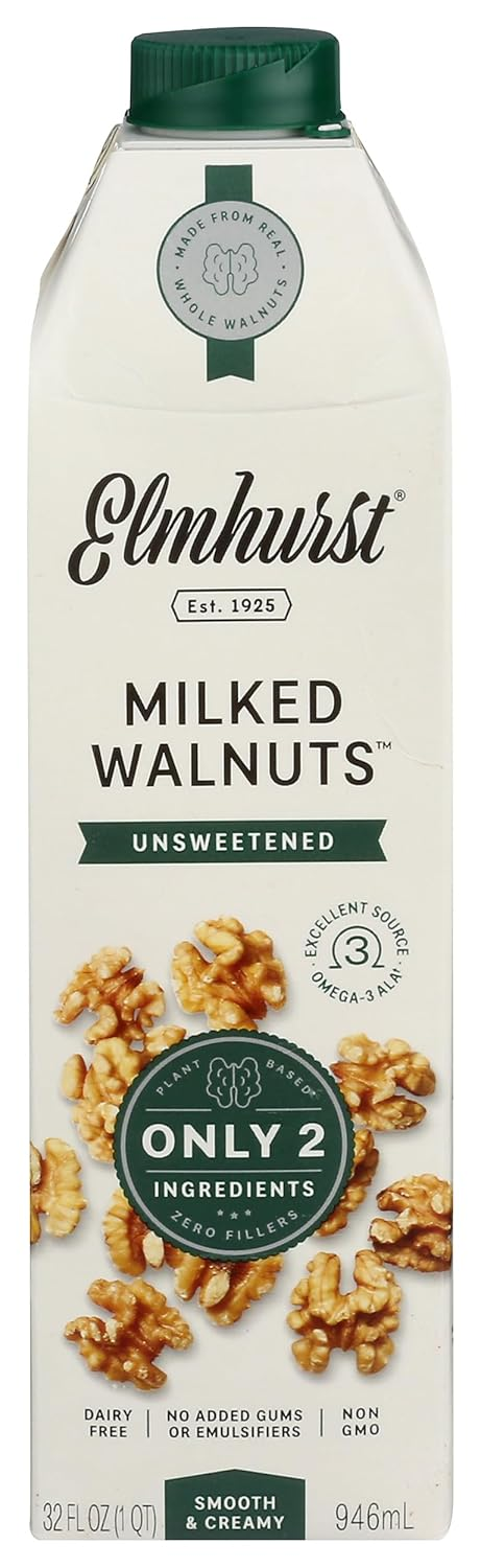 Elmhurst 1925 Unsweetened Milked Walnuts – 32 oz