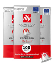 Illy Classico espresso 100-count single-serve Nespresso compatible coffee capsules
